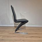 4x Rolf Benz 7800 - Eetkamerstoelen - Nieuwstaat - Zwart-wit thumbnail 15