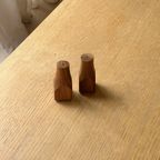Vintage Danish Teak Rare And Handmade Salt And Pepper Set thumbnail 8