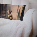 Sierkussen Vermeer Meisje Leest Een Brief Bij Het Raam Nieuw thumbnail 2
