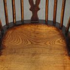 Set Van 2 Prachtige, Antieke Engelse Highback Windsor Eetkamerstoelen thumbnail 6