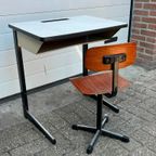 Vintage Schoolsetje Van Schoolbureau En Schoolstoel Kinder thumbnail 5