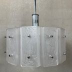 Vintage 1970’s Pendant Lamp – Glass/chroom thumbnail 4