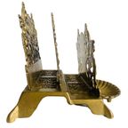 Antieke Messing Brievenhouder Servethouder thumbnail 2