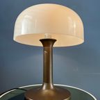 Bruine En Witte Space Age Mid Century Mushroom Tafellamp thumbnail 5