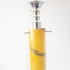 * Vintage Hanglamp Gele Hanglamp Glazen Lamp thumbnail 2