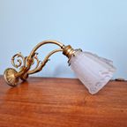 Paar Art Deco Schansen In Brons En Gesatineerd Glas, 1920 thumbnail 15