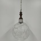 Vintage Jaren 60 Plafondlamp Bollamp (Geperst Glas) thumbnail 3
