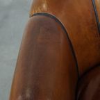 Unieke Vintage Cognac Kleurige Lederen Clubfauteuil Met Een Goed Zitcomfort thumbnail 2