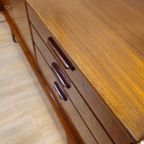 Vintage Teak Fineer Dressoir Lowboard Kast Kastje thumbnail 9