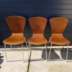 Set Van 3 Deens Design Vintage Vlinderstoelen, Stoelen. thumbnail 2