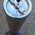 Vintage Chromen Staande Vloerasbak Uit 50'R Jaren. thumbnail 3