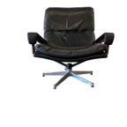Vintage Zwart Lederen Fauteuil / Eenzit Andre Vandenbeuck thumbnail 23