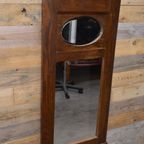 Spiegel Art-Deco Met Eikenhouten Lijst thumbnail 6