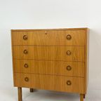 Zweedse Vintage Teak Fineren Ladekast Umasjo thumbnail 10