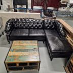 Acme Classic Chesterfield Bank – Zwart, Leer thumbnail 2