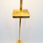 Lucite - Vloerlamp - Jaren 1970 - Messing - Plexiglas - Hollywood Regency Vloerlamp - 70'S thumbnail 7