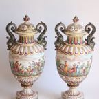 Capodimonte Vases, Late 19th, Set Of Two thumbnail 3