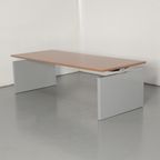 Twinform Bureau, Noten Blad, 200 X 100 Cm, Hoogte Instelbaar Onderstel thumbnail 2