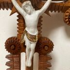 Crucifix Arts And Crafts, Christus Aan Het Kruis, 44 Cm Hoog thumbnail 4