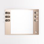 Mid-century Modern Italian Vanity Mirror With Sconces From Veca, 1960s thumbnail 3