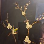 Vintage Chinese Kast Vogels, Bloemen Bladgoud Bohemian Kast / Oosterse Kast / Chinese Cabinet thumbnail 4