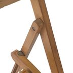 Vintage - Folding Chair With Curved Seat - Light Oak (Wood Grain) - Multiple In Stock! thumbnail 8