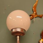 Vintage Bollenlamp Tafellamp Bureaulamp Lamp Bollen Chrome Glas thumbnail 15
