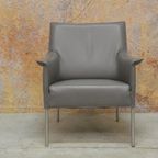 Zganieuw Grijze Leren Design On Stock Limec Fauteuil thumbnail 2