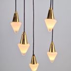 Vintage Cascade Hanglamp Regency Messing Herbert Schmidt '70 thumbnail 7