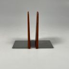 Vintage Set Teakhouten Boekensteunen, Mid Century, Kai Kristiansen thumbnail 12