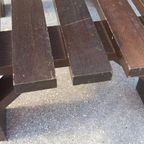 Vintage Houten Lattenbank Salontafel Bijzettafel, P/p/s thumbnail 7