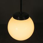 Art Deco Hanglamp Met Witte Bol, Jaren 30 thumbnail 13