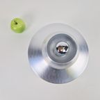 Vintage Disc Plafondlamp Aluminium Mid Century Zilver ‘70 thumbnail 11