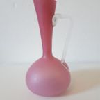 Vintage Glazen Vaasje Roze Vaas Italiaans Of Frans thumbnail 7