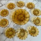 Glazen Gebald-Set Art-Deco Amber Kleurig: Josef Inwald thumbnail 9