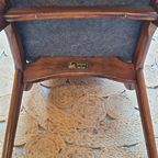 Awa Vintage Dinner Chairs, Teakhouten Stoelen Met Mohair thumbnail 8