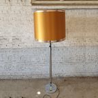 Space Age Xl Vloerlamp Chroom - Goud/Okergeel - Uniek thumbnail 2