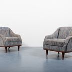 Italian Modern Pair Of Architectural Lounge Chairs / Fauteuil From 1970’S thumbnail 2