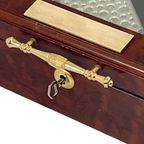 Vintage - Rosewood And Brass - Humidor For Cigars Including A Lot Of Accessories - Great Git! thumbnail 7