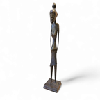 African Bronze Figure Sculpture 1970s thumbnail 2