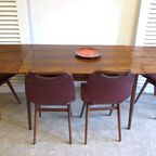 Prachtige Retro Vintage Uitschuifbare Tafel Met 5 Vintage Stoelen thumbnail 12