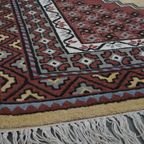 Vintage Wollen Vloerkleed Voornamelijk Paarse En Gele Tinten 255x150cm thumbnail 5