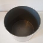70'S Vintage Kunststof Bloempot Retro Pot Metallic Plantpot Voor Kamerplant. thumbnail 2