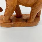 Vintage Houten Olifant Handwerk thumbnail 2
