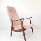 Vintage Louis Van Teeffelen For Webe Chair Licht Roze thumbnail 3