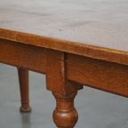 Grote Robuuste En Tijdloze Antieke Engelse Eettafel Gemaakt Van Eikenhout thumbnail 9