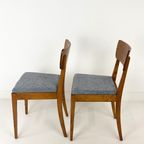 Set Van Twee Vintage Houten Eetkamerstoelen Roros thumbnail 3