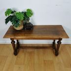 Landelijk, Brocante, Eiken Salontafeltje, Sidetable. 040601 thumbnail 3