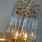 2 Beschikbaar! Vintage Kristallen Murano Geblazen Kroonluchters Hanglampen Art Deco Stijl ! thumbnail 8