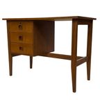 Vintage Bureau Jaren 60 Compacte Werkplek Teak Design thumbnail 4